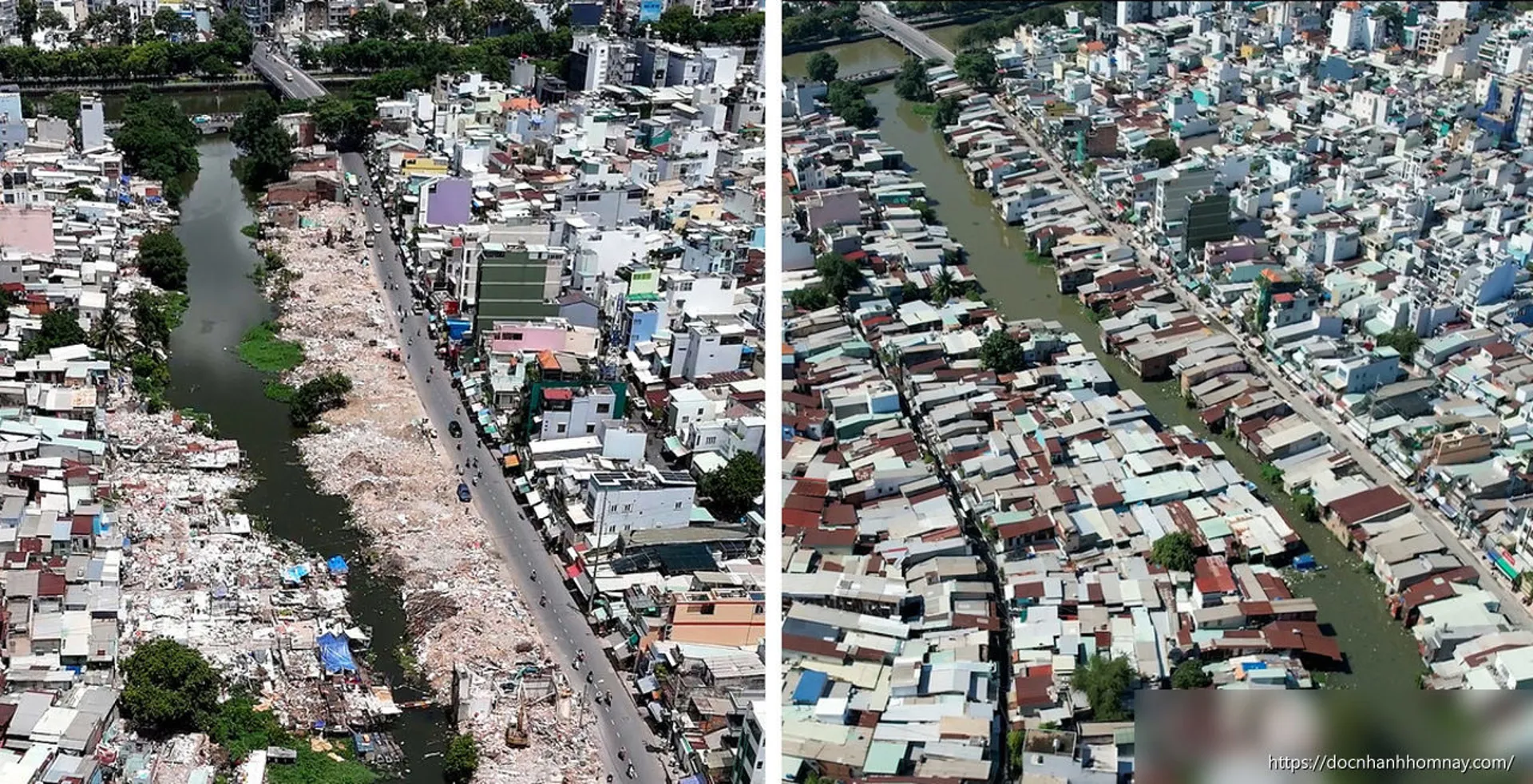 Rạch Xuyên Tâm sau giải tỏa: Diện mạo mới từ trên cao