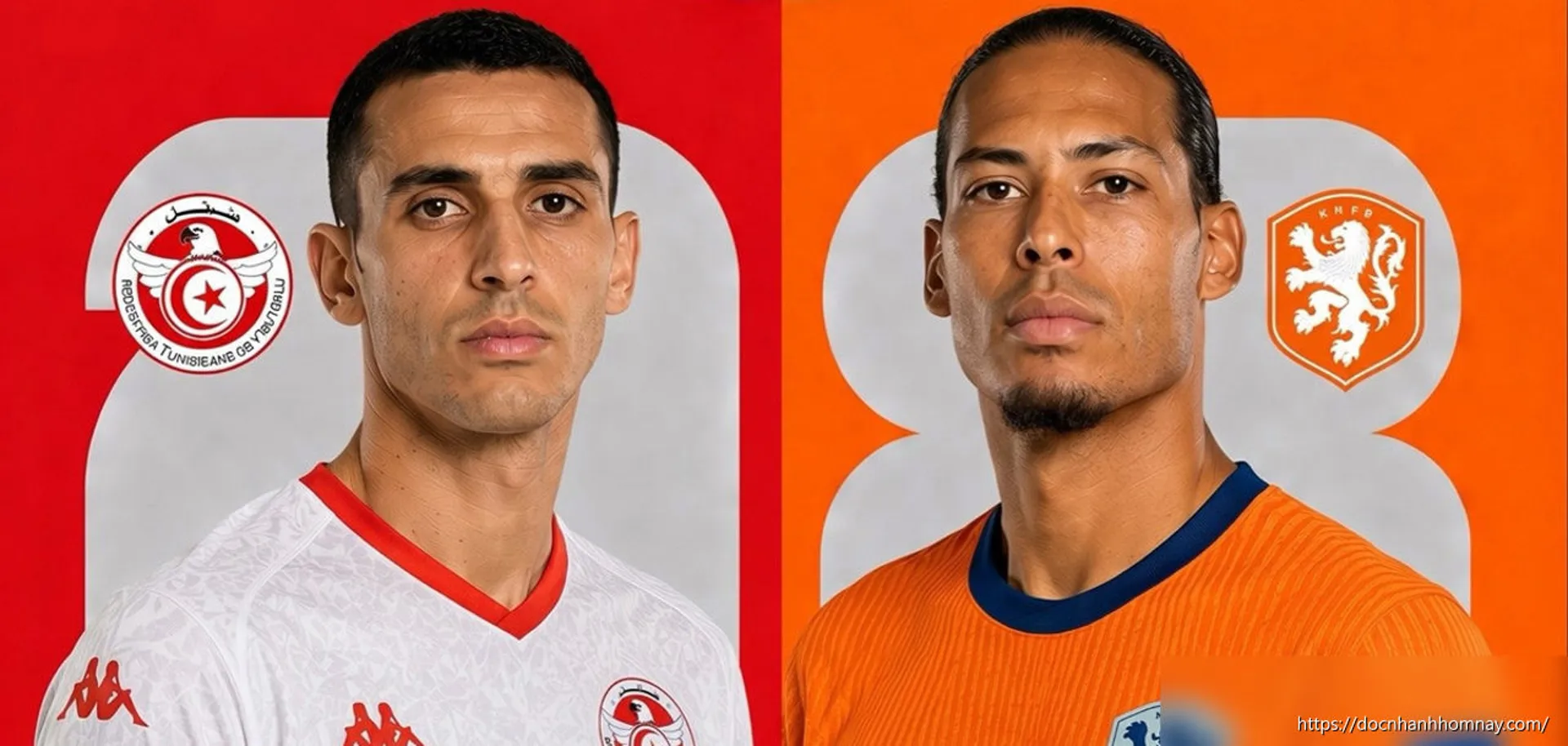 Trực tiếp bóng đá Tunisia vs Hà Lan: Bàn thắng sớm, thế trận một chiều (H1)