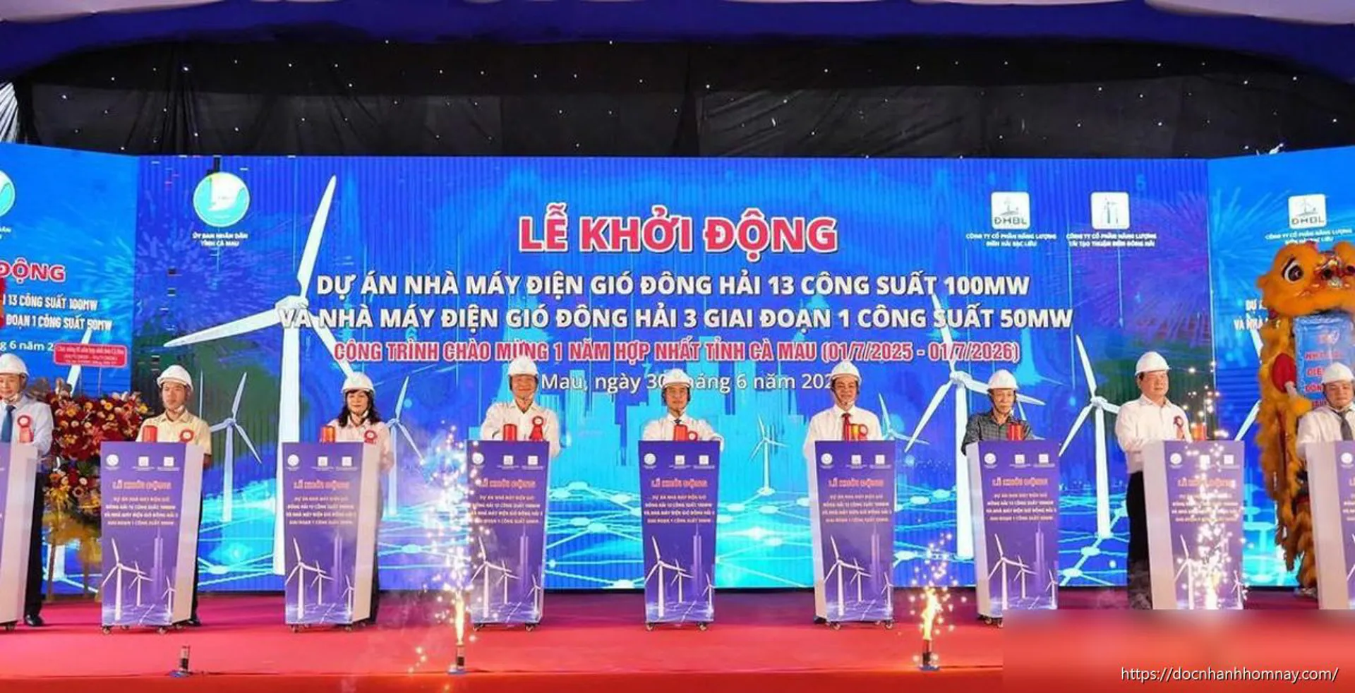 Cà Mau: Khởi động hai dự án điện gió hơn 5.300 tỷ đồng