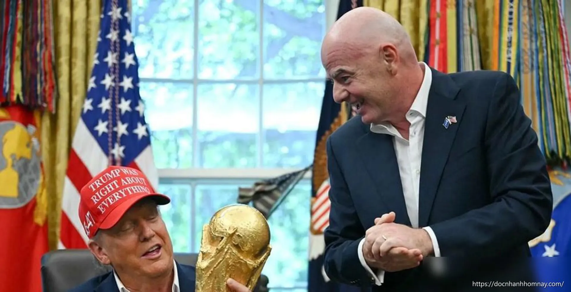 Tổng thống Mỹ sẽ trao cúp vô địch World Cup 2026