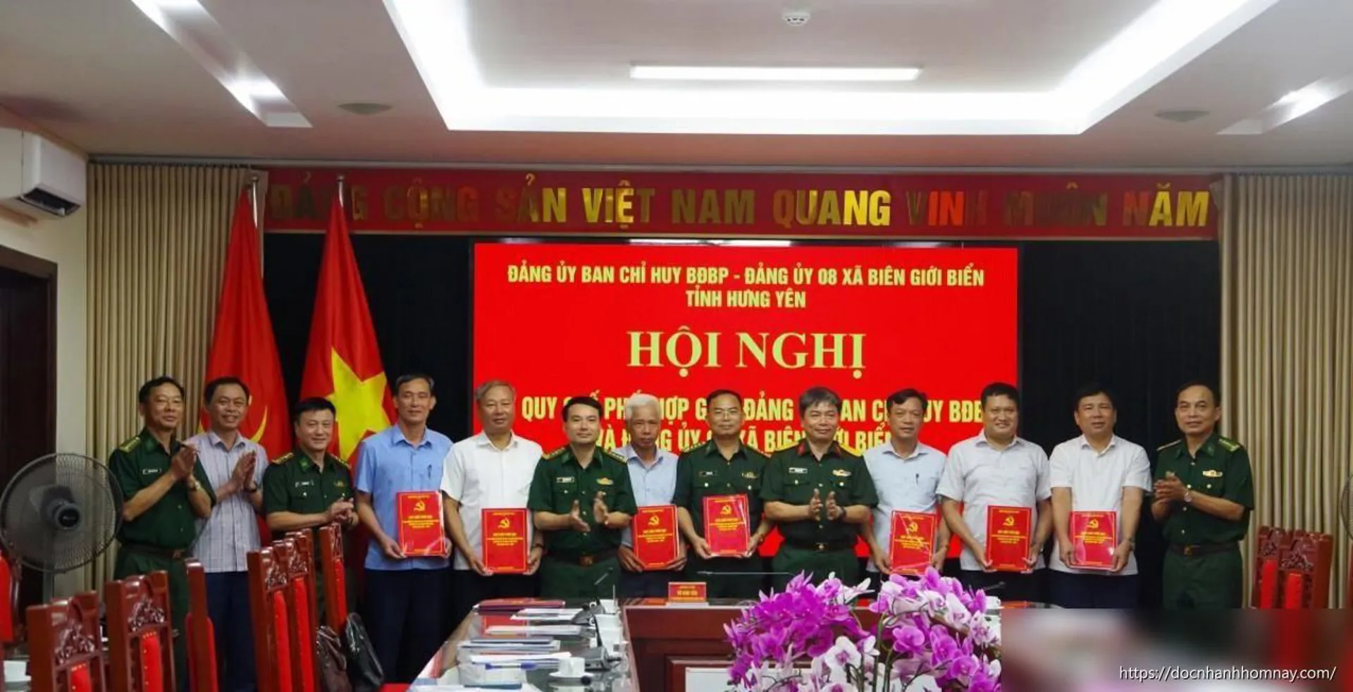 Đảng ủy Bộ đội Biên phòng tỉnh Hưng Yên ký kết Quy chế phối hợp với Đảng ủy các xã ven biển