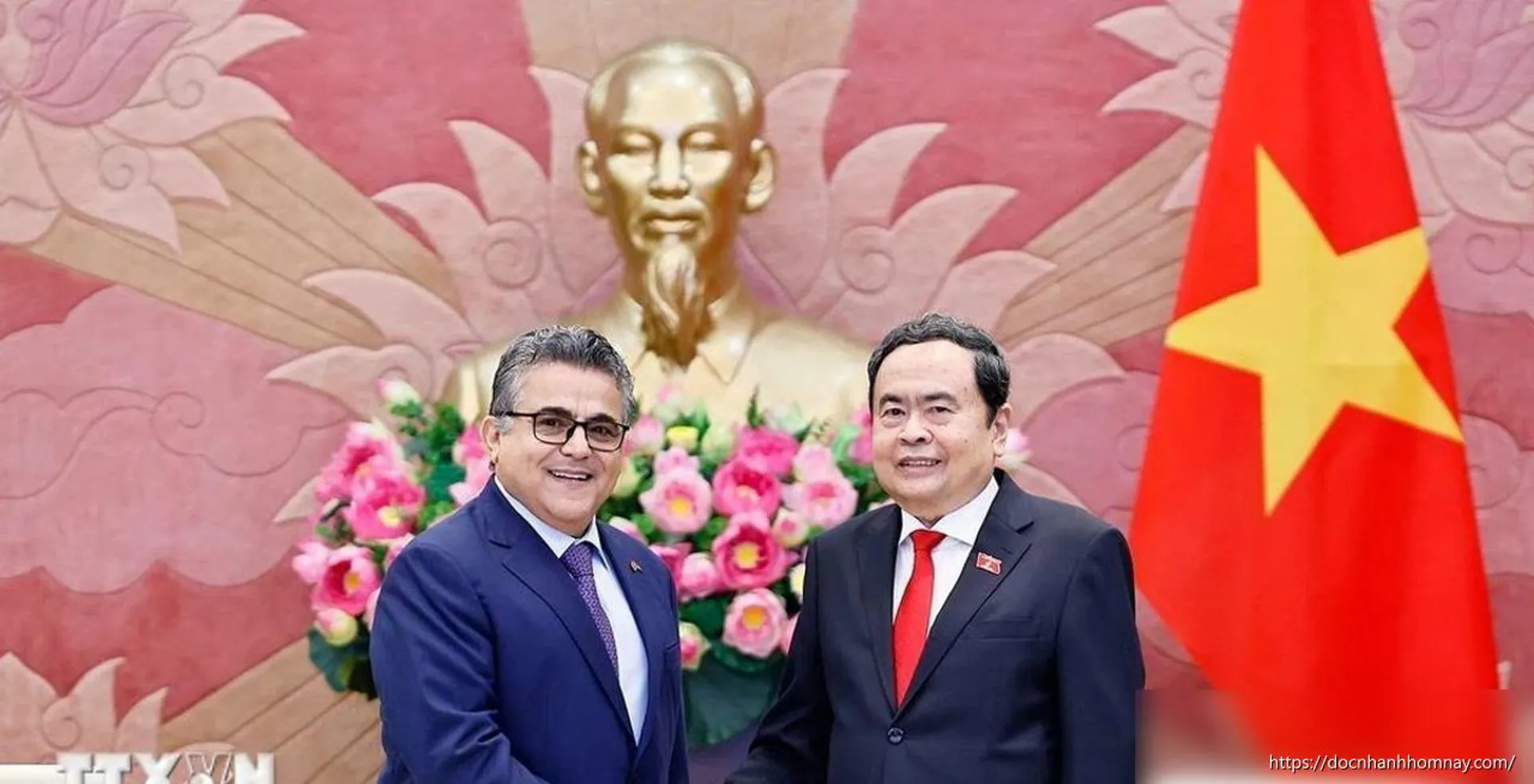 Chủ tịch Quốc hội Trần Thanh Mẫn tiếp Đại sứ Palestine tại Việt Nam