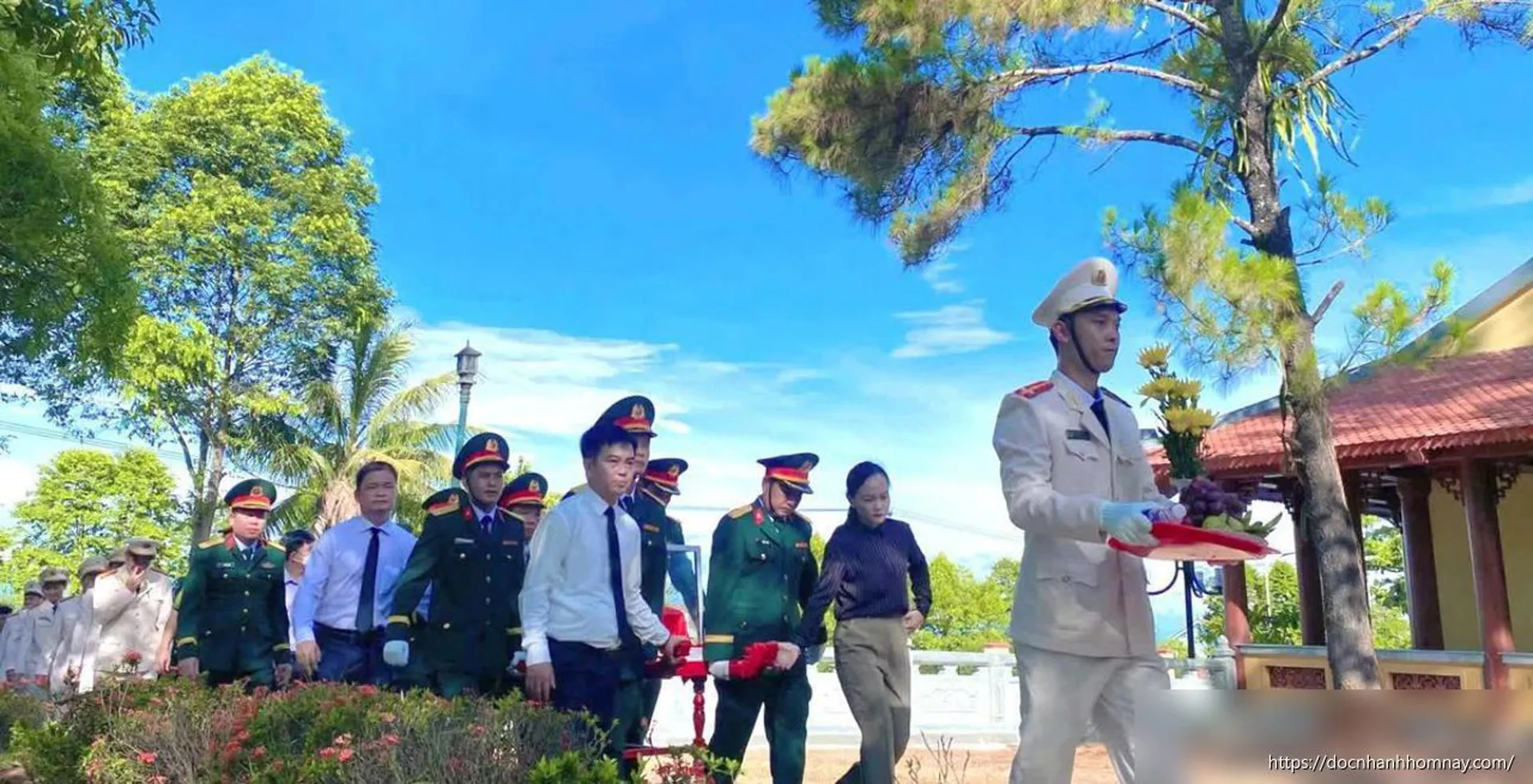 Linh thiêng lễ truy điệu và an táng hài cốt liệt sĩ tại Quảng Bình