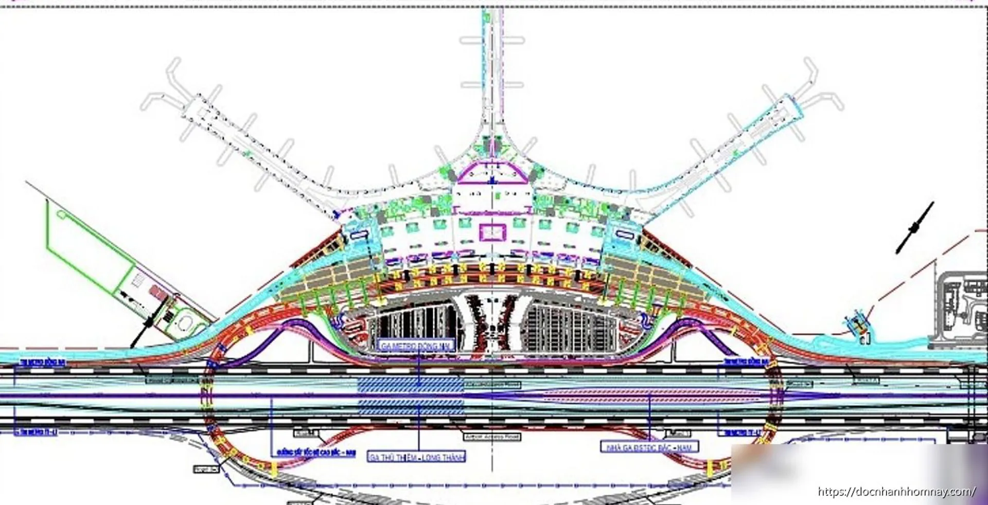 Bộ Xây dựng thống nhất vị trí nhà ga đường sắt tại sân bay Long Thành