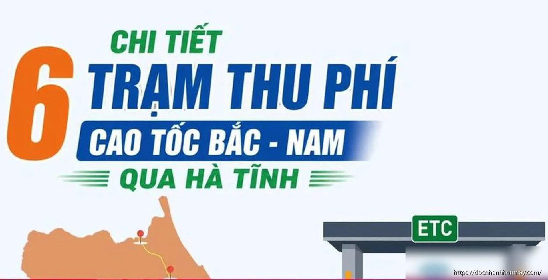 Chi tiết 6 trạm thu phí cao tốc Bắc – Nam qua Hà Tĩnh