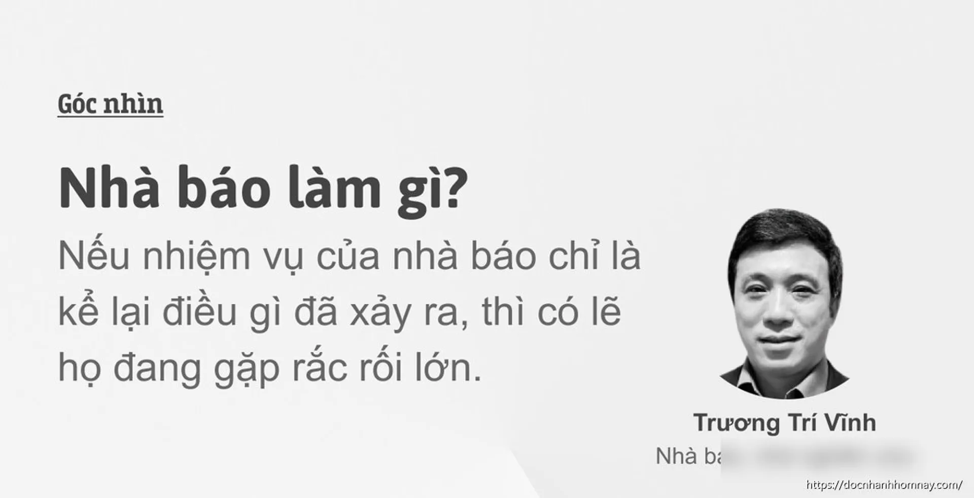 Nhà báo làm gì?