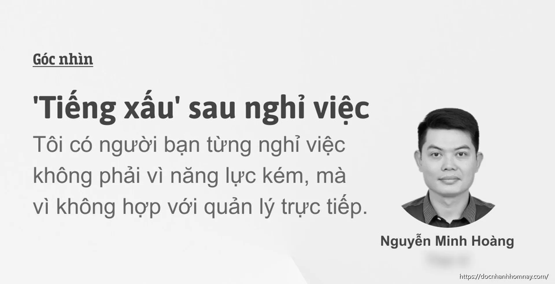 'Tiếng xấu' sau nghỉ việc