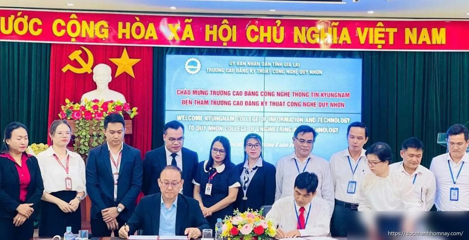 Trường CĐ Kỹ thuật Công nghệ Quy Nhơn và Trường CĐ Công nghệ Thông tin Kyungnam ký kết hợp tác