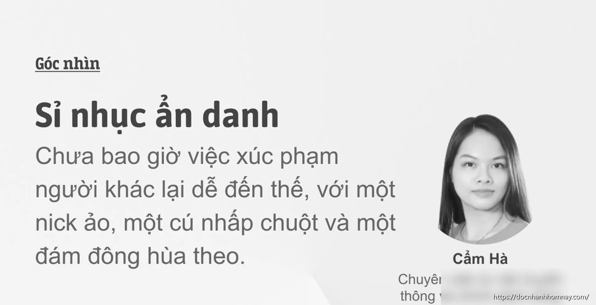 Sỉ nhục ẩn danh: Khi mạng xã hội biến thành 'chợ trời' của ác ý