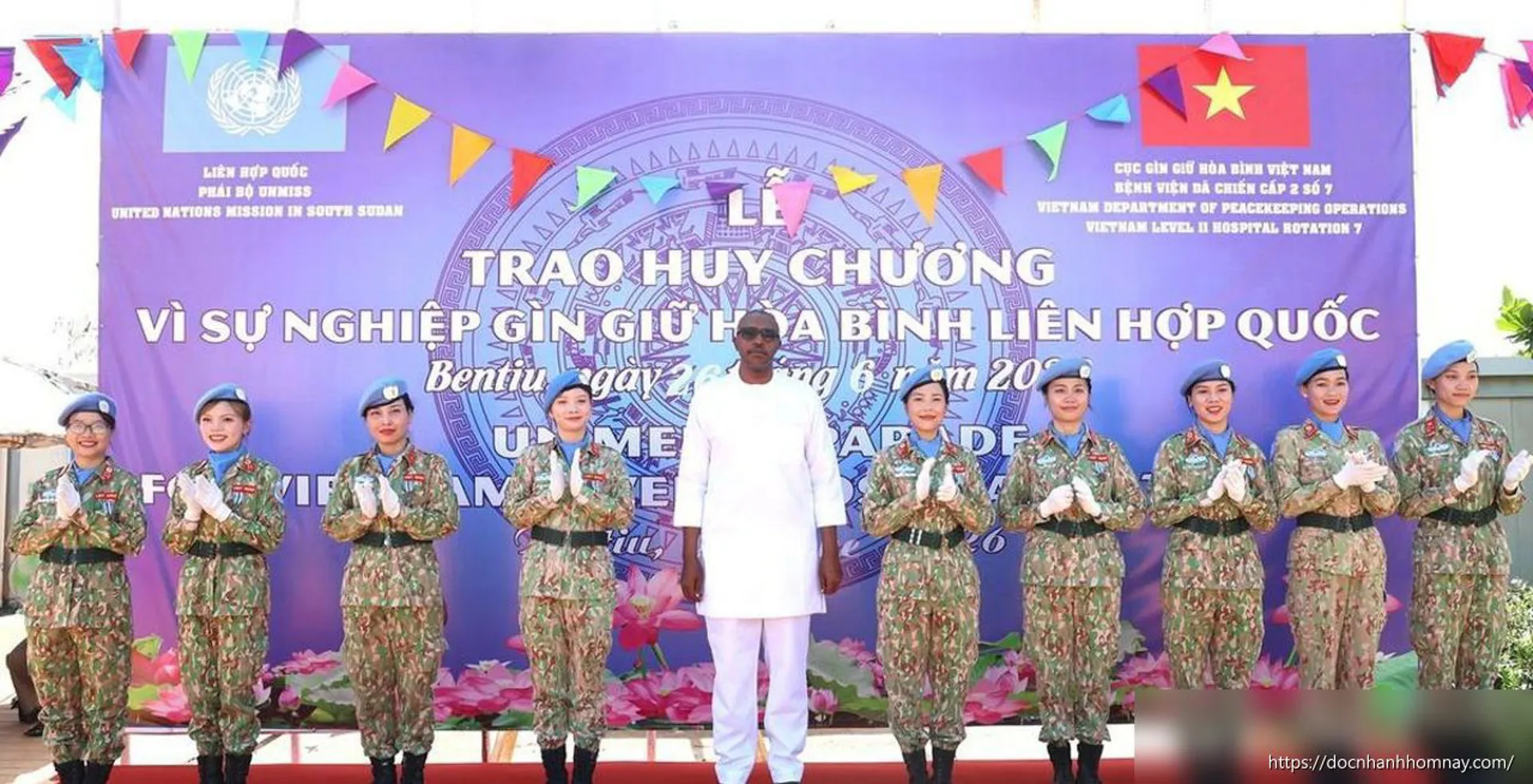 Bệnh viện Dã chiến 2.7 nhận Huy chương Gìn giữ hòa bình Liên Hợp Quốc