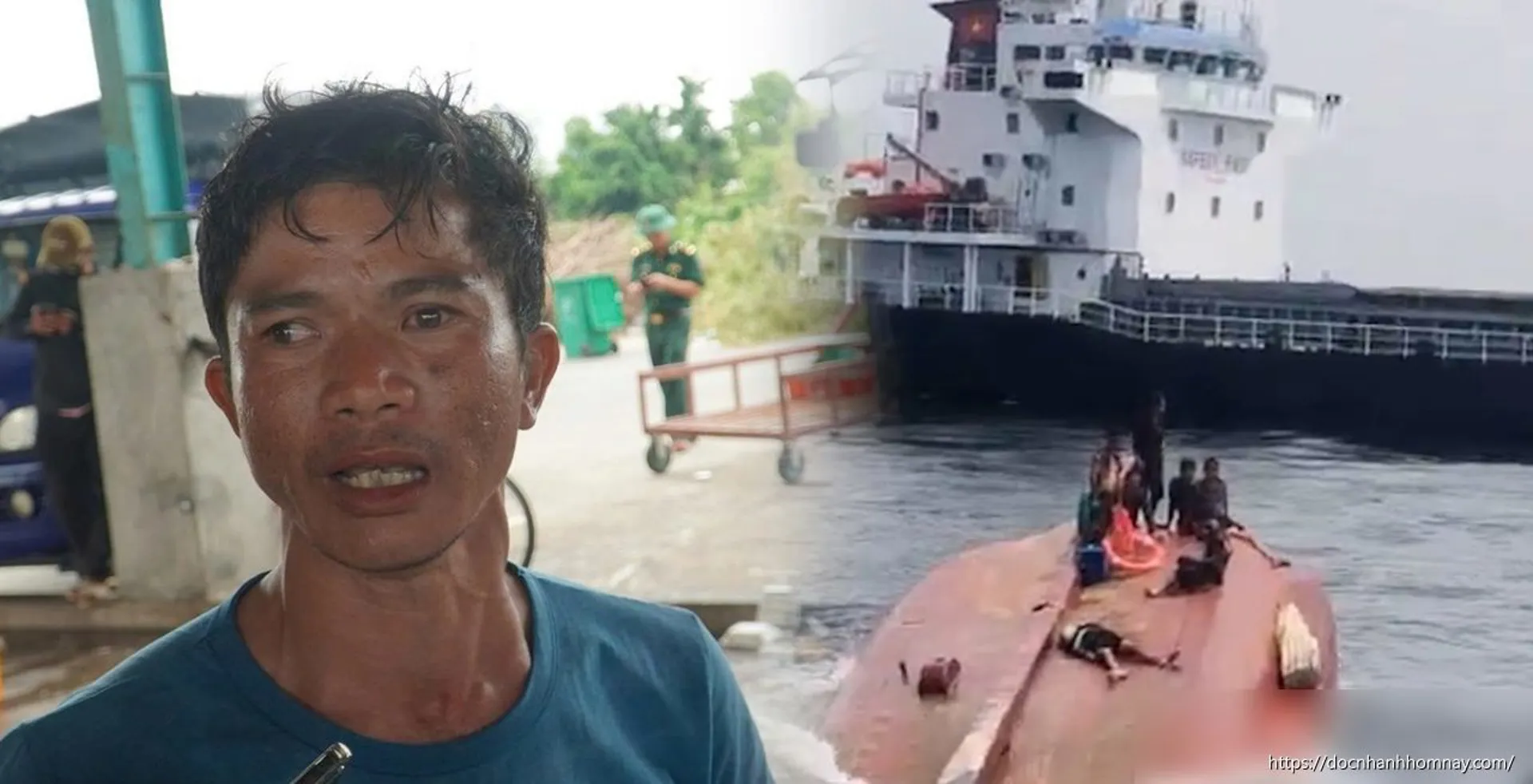 Thuyền viên kể phút tàu cá bị chìm sau va chạm với tàu hàng