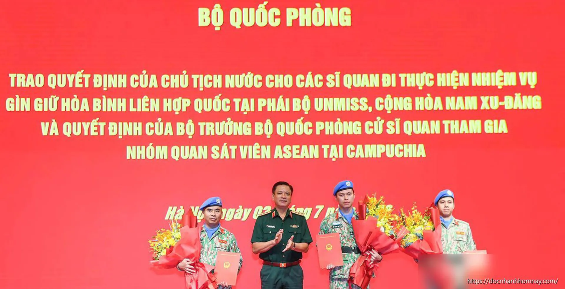 Lần đầu tiên sĩ quan Quân đội Việt Nam đảm nhận vị trí cấp cao tại phái bộ gìn giữ hòa bình