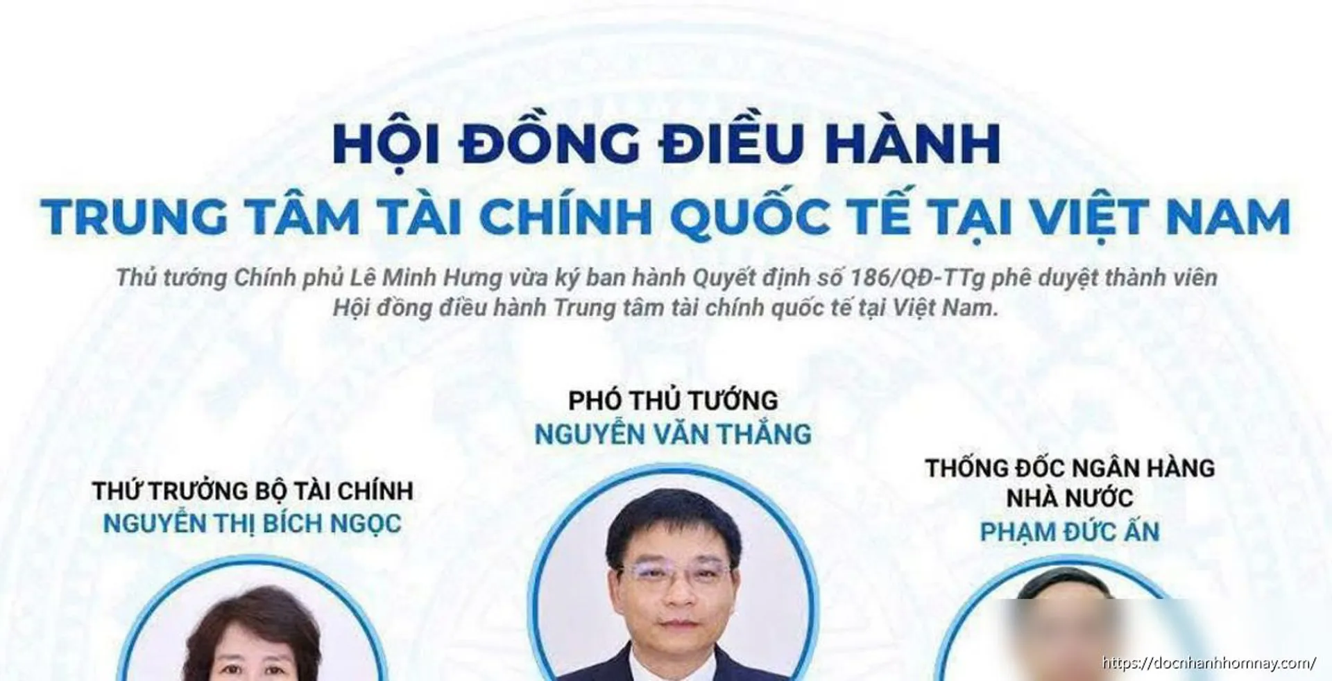 Phê duyệt thành viên Hội đồng điều hành Trung tâm tài chính quốc tế tại Việt Nam