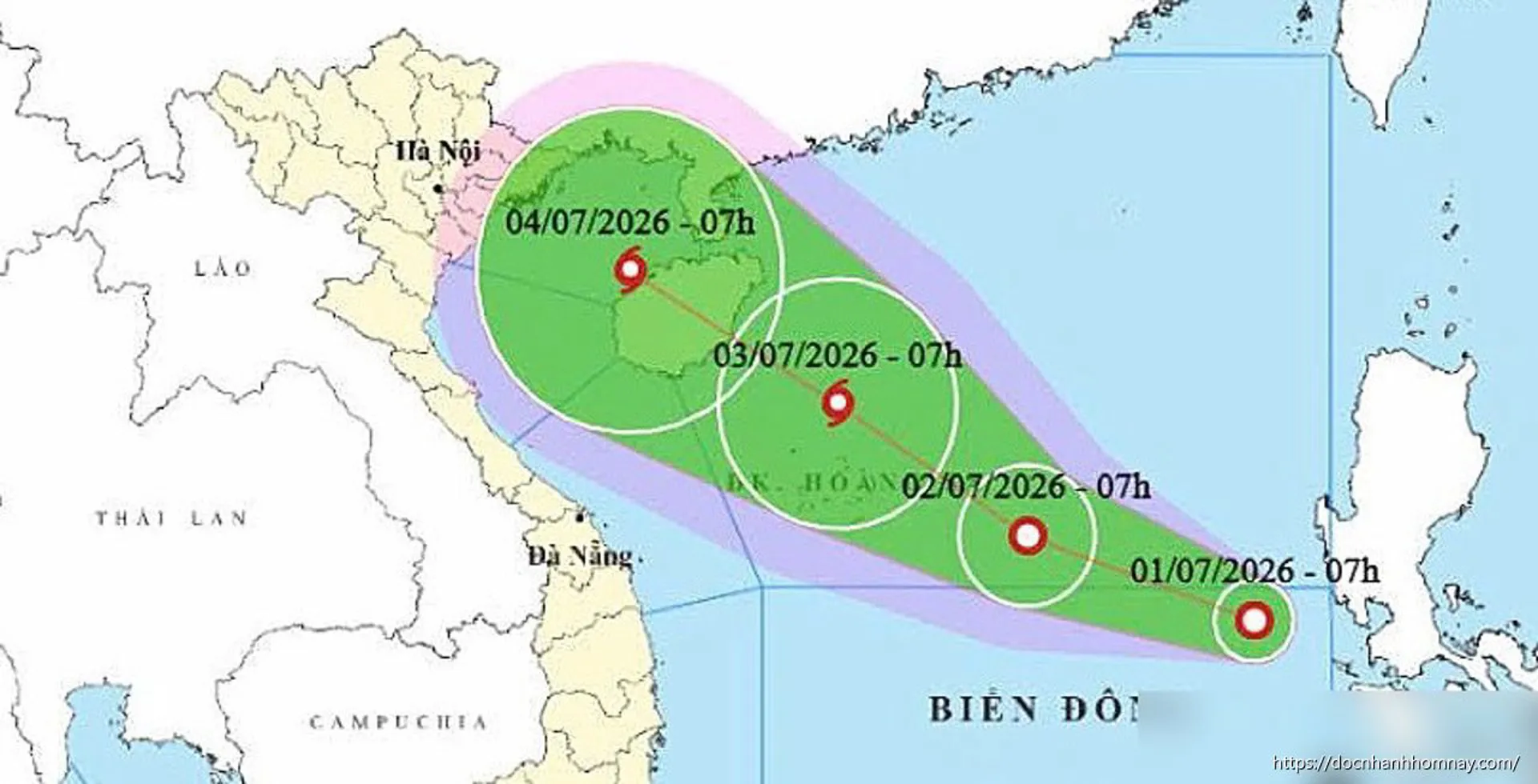 Áp thấp nhiệt đới hình thành trên Biển Đông, có thể mạnh lên thành bão