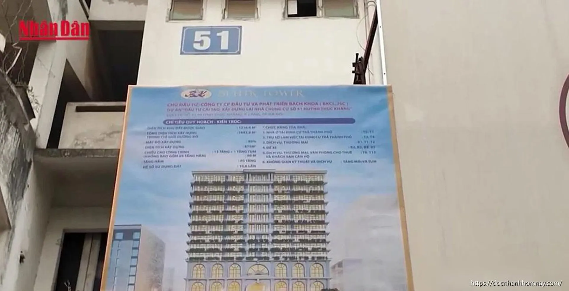Hà Nội khởi công dự án xây dựng lại chung cư 51 Huỳnh Thúc Kháng