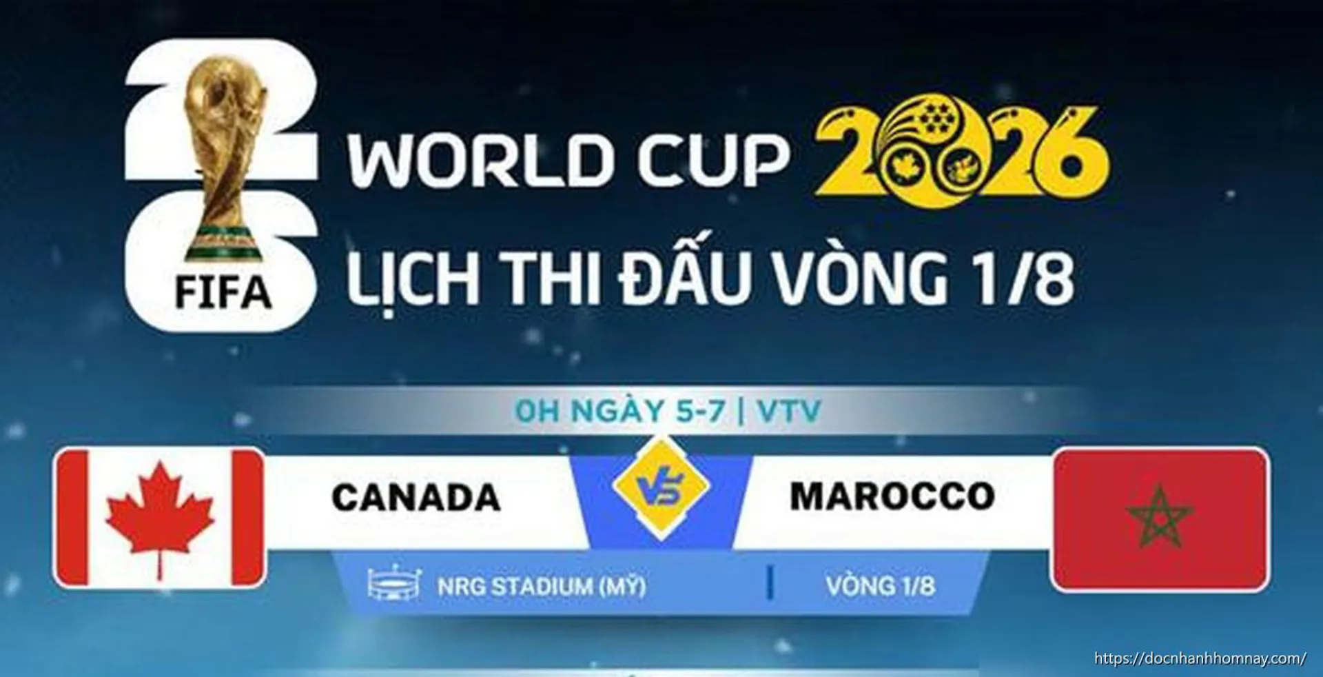 8 cặp đấu vòng 16 đội World Cup 2026