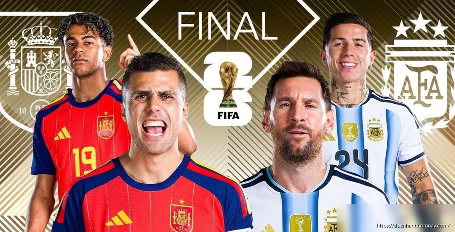 Đội hình ra sân Tây Ban Nha vs Argentina: Messi và Yamal đều đá chính