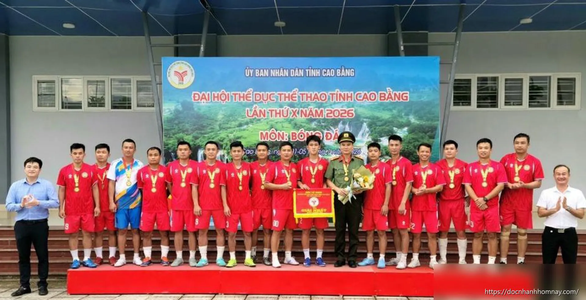 Công an tỉnh giành Huy chương Vàng môn bóng đá tại Đại hội Thể dục thể thao tỉnh lần thứ X năm 2026