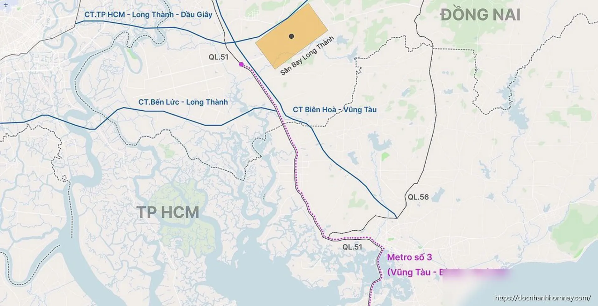 Đề xuất kéo dài metro Vũng Tàu đến sân bay Long Thành