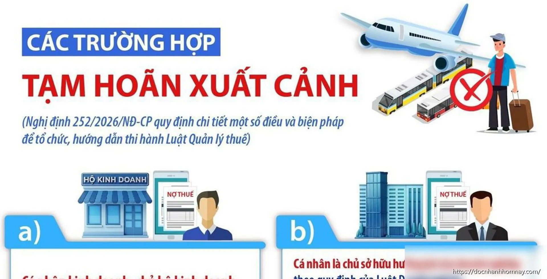 Các trường hợp tạm hoãn xuất cảnh theo quy định mới