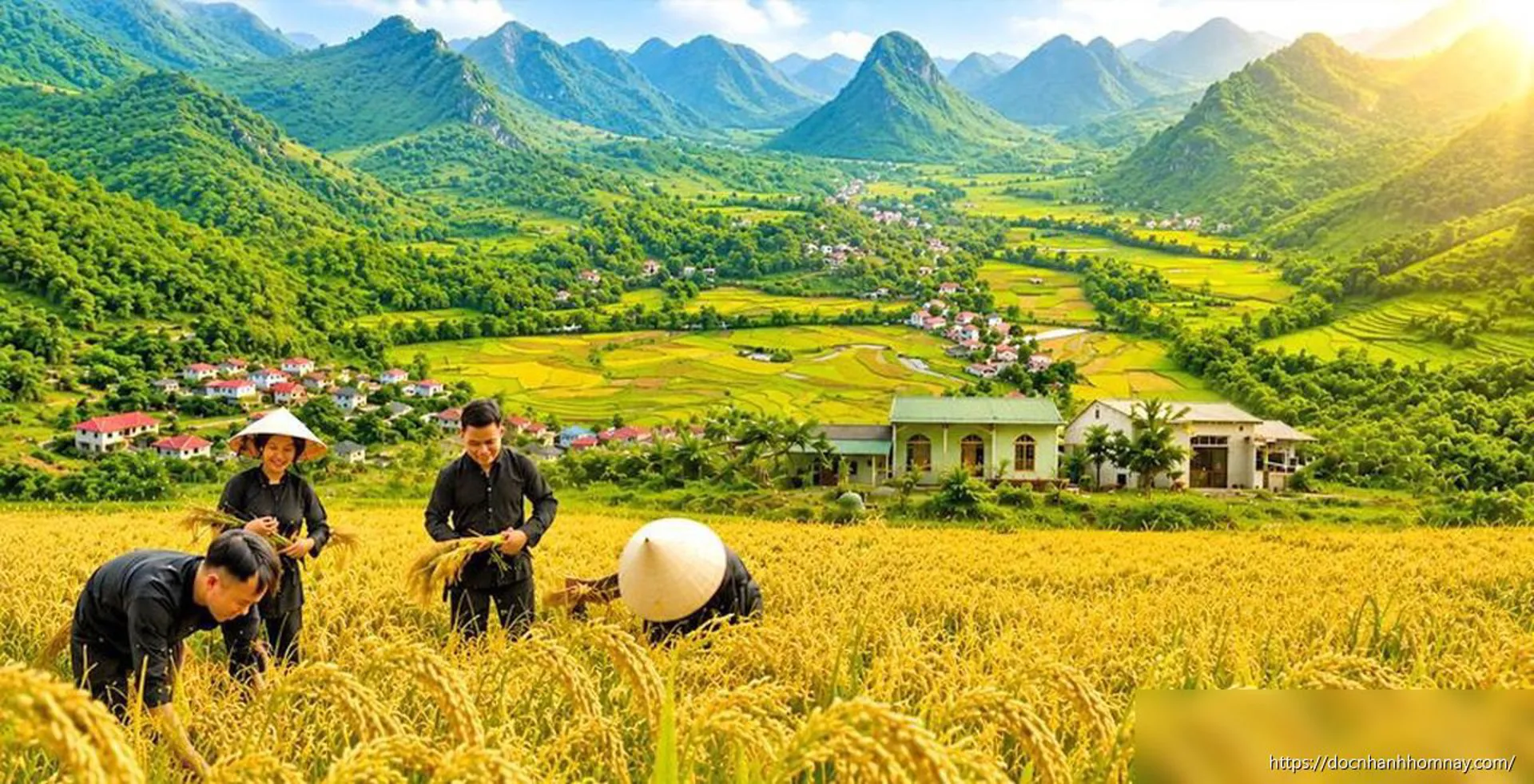 Mùa vàng trên những bản làng vùng cao