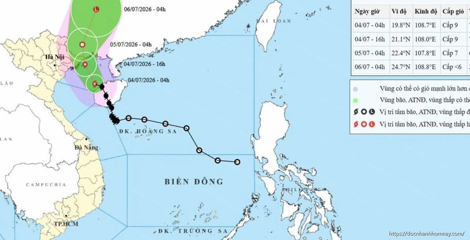 Bão số 1 Maysak áp sát Móng Cái, Đông Bắc Bộ và Thanh Hóa mưa rất lớn tới 500mm