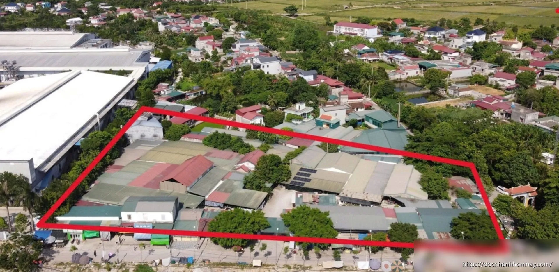 Thanh Hóa yêu cầu kiểm tra chợ trái phép 1.500m2 mọc lên giữa đồng
