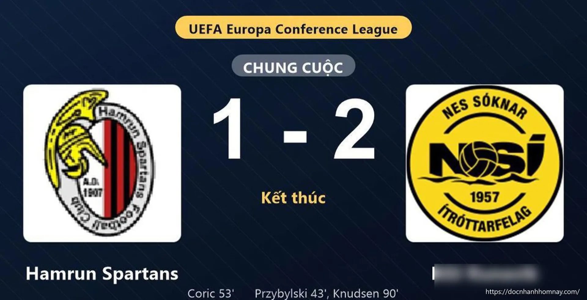 P. Knudsen tỏa sáng, NSI Runavik giành trọn 3 điểm trước Hamrun Spartans