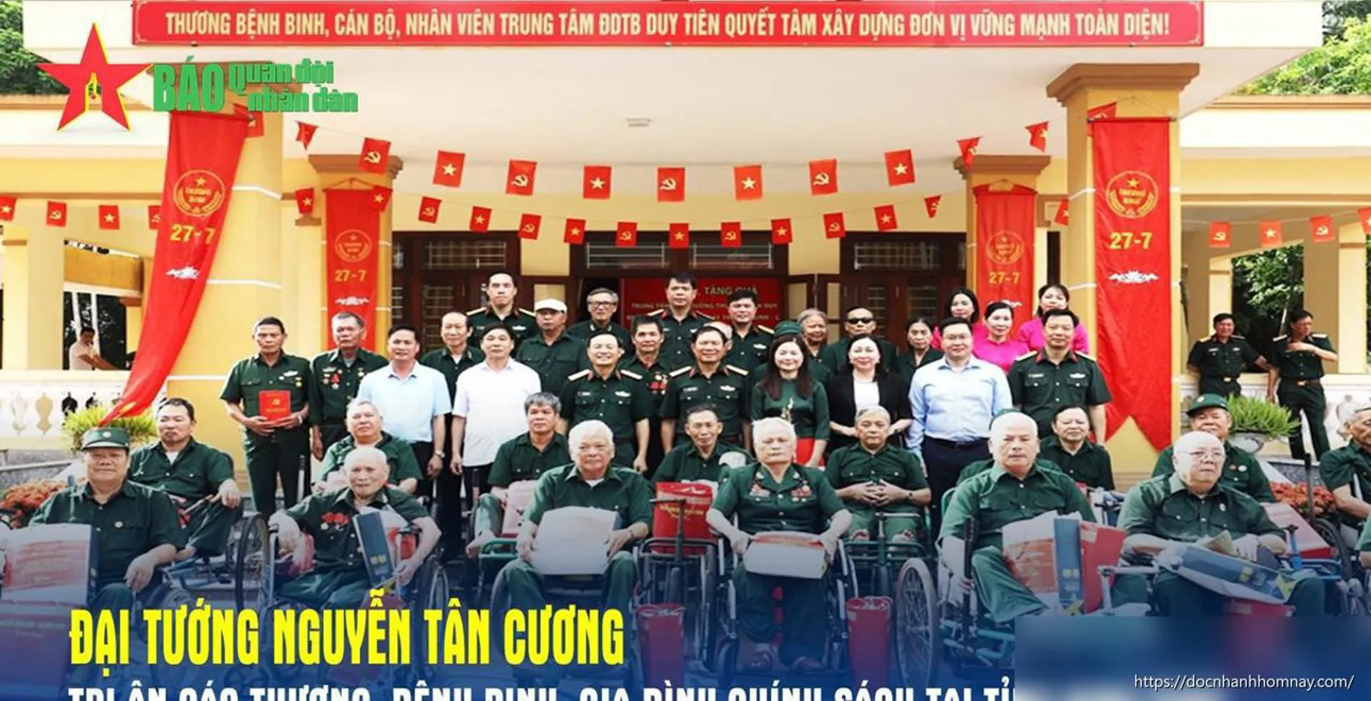 Đại tướng Nguyễn Tân Cương thăm hỏi, tri ân thương binh, gia đình chính sách tại Ninh Bình