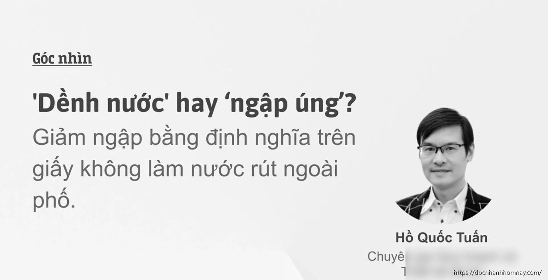 Tranh cãi 'dềnh nước' hay 'ngập úng' – bài học về quản trị đô thị